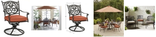 Furniture Chateau Cast Aluminum Outdoor Dining Swivel Rocker, Created for Macy's
